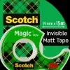 Scotch® Magic Invisible -Teippi, 19 Mm X 15 M + Kateen Sopiva Katkaisulaite