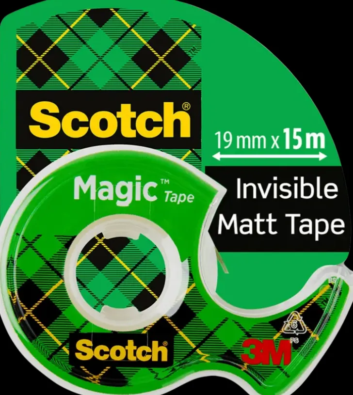 Scotch® Magic Invisible -Teippi, 19 Mm X 15 M + Kateen Sopiva Katkaisulaite