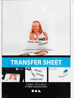 Siirtoarkki, Arkki 21,5X28 Cm, Kuulto, Vaaleille Tekstiileille, 5Ark