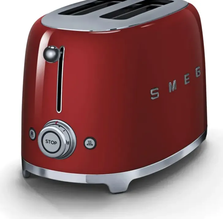 Smeg Tsf01Rdeu 2-Viipaleen Leivanpaahdin Punainen
