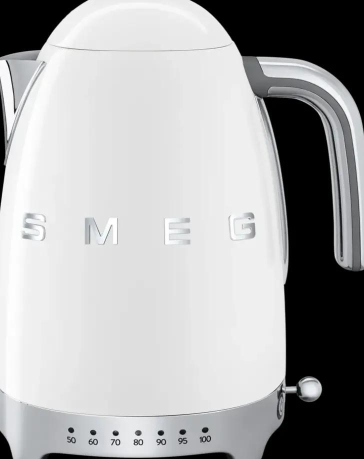 Smeg Valkoinen Vedenkeitin Lampotilansaadolla Klf04Wheu