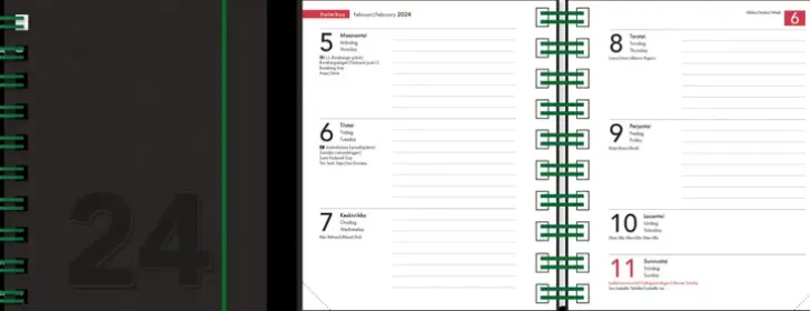 Taskukalenteri Ontime Mini Eko 2024