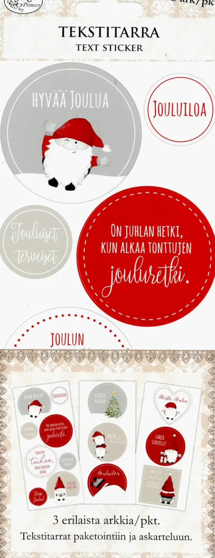 Tekstitarra Iso Jouluhahmot Punainen 3Ark