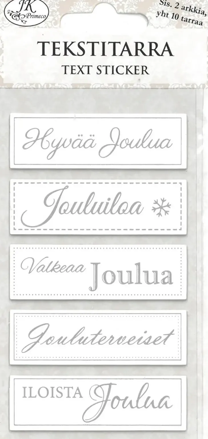 Tekstitarralajitelma Joulu Hopeafolio 2 Ark/Pkt