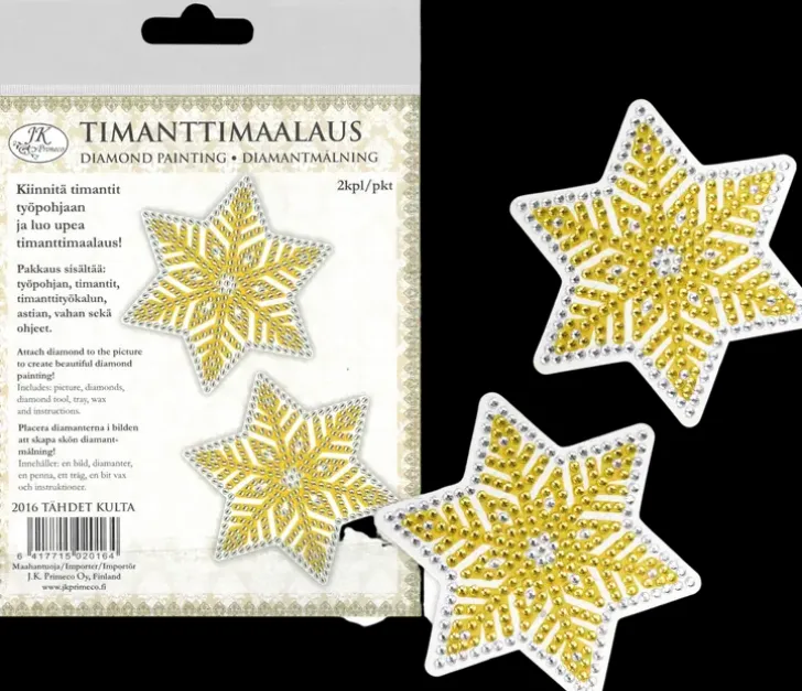 Timanttimaalaus Tahti Kulta 2Kpl/Pkt