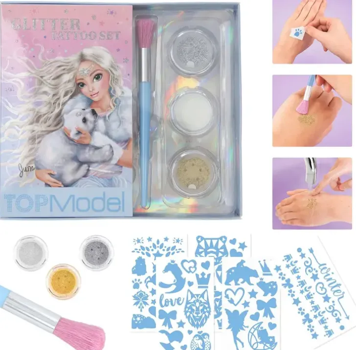 Topmodel Kimalletatuointisetti Iceworld